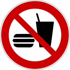 Ningún símbolo de vector de comida rápida