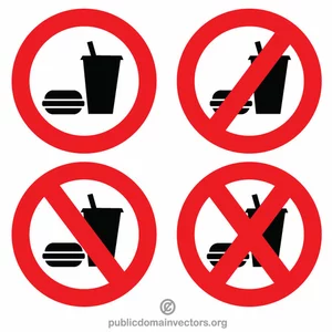 Kein Essen und Trinken Zeichen