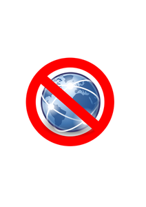 Žádná globální Internet vektorové ikony