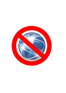 Geen globale Internet Vector Icon