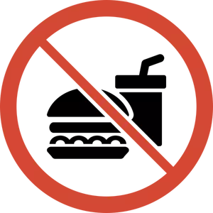 No food or drink sign vector image