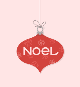 Noel Christmas ornament vector clip art