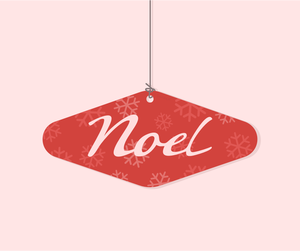 Noel Christmas square ornament vector drawing
