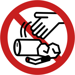 No littering sign vector clip art