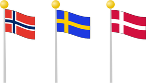 Skandinávské vlajky