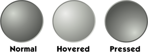 Grey web button template vector drawing