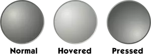 灰色の web ボタン テンプレート ベクトル描画