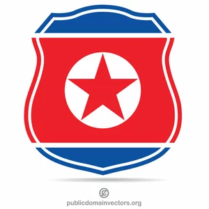 North Korea flag shield