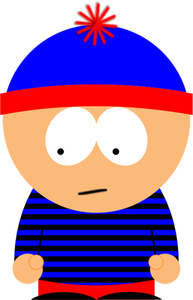 Cartmen character from South Park vector image