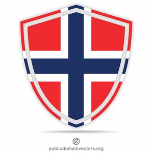 Shield Norwegian flag