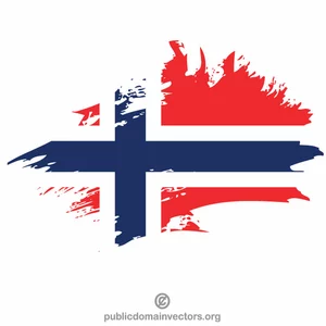 Norwegian flag paint stroke