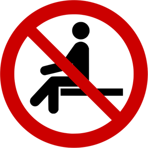 Symbole '' pas assis ici ''