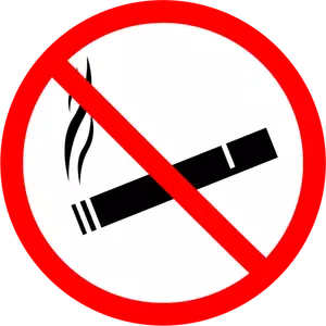 Grafika wektorowa nie oznakowania znak dla niepalących