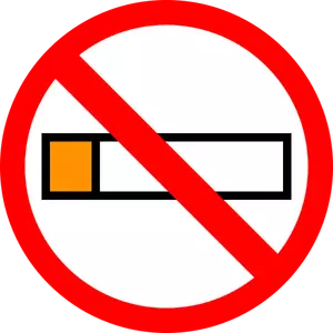 Vecteur, dessin du symbole pour l'interdiction de fumer