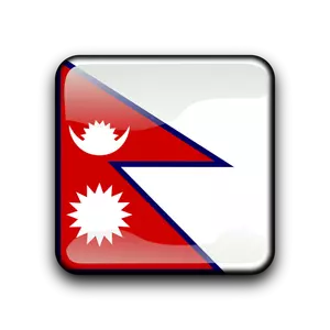 Nepals flagg inne square