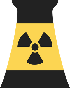 Nuclear power plant reactor symbool vector afbeelding