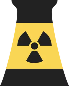 Nuclear power plant reactor symbol vector image