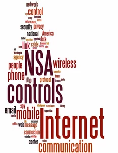 Controle da NSA ilustração de comunicação de Internet