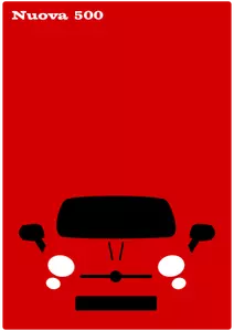 Rød bil plakat