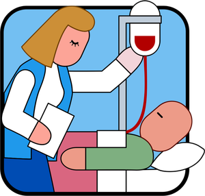 Krankenschwester mit IV