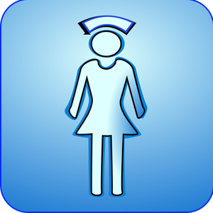 Vector symbol of medical nurse