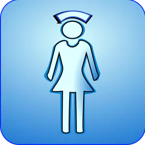 Vector symbool van medisch verpleegkundige