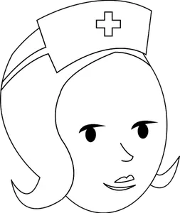 Krankenschwester Linie Kunst-Vektor-Grafiken