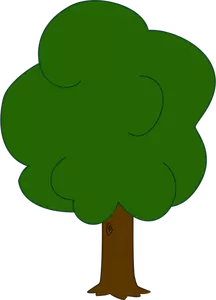Vektor grafis dari pohon ek muda