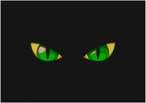 Ojos verdes de gato