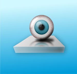 Ochi albastru pe stand vector imagine