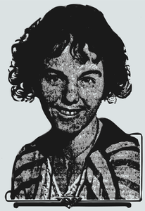 Szczęśliwa kobieta portret grafika wektorowa