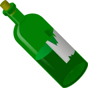 Vihreä pullovektori ClipArt