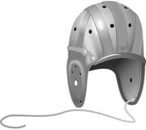 Rugby helmet grayscale vector image