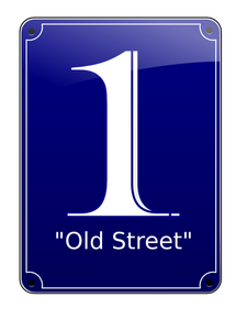 Eski Sokak No 1 işareti illüstrasyon vektör