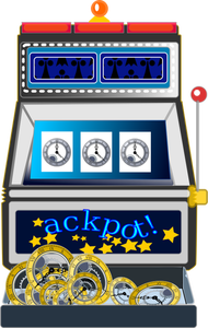 Jackpot slot maskin vektor illustration