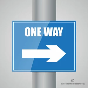 One way Straßenschild