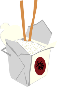 Çinli paket servisi olan restoran vektör görüntü