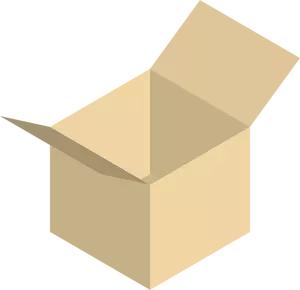 Vector image of yellow packaging box wide open