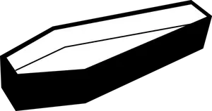 Imagen vectorial de silueta del ataúd