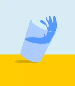 Falling glass vector image