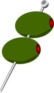 Cocktail oliivi vektori piirustus