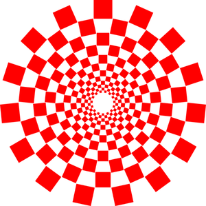 Vector tekening van de kwadraten verbonden als spiralen