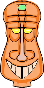 Oranje Tiki vector afbeelding