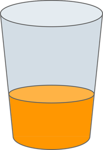 Vector drawing of glass of juice