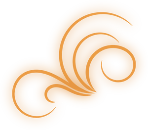 Clip arte di vettore di fiore astratto d'ardore arancione