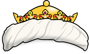 Vector illustration of oriental crown