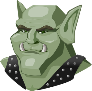 Vector image of ork fantasy character