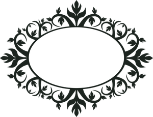 Dekorativ oval ram vektor ClipArt