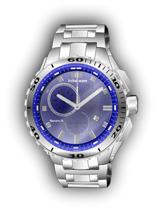 Photorealistic vector image of wristwatch