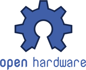 Immagine di vettore di hardware aperto segno blu